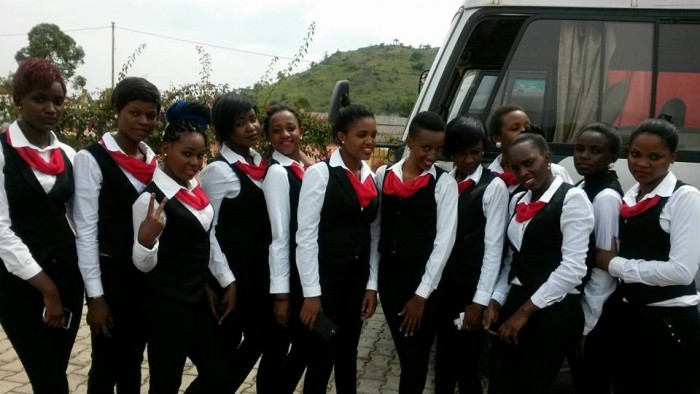A team of beautiful ladies from Dotaz Ushering Services  clad in black and white outfits