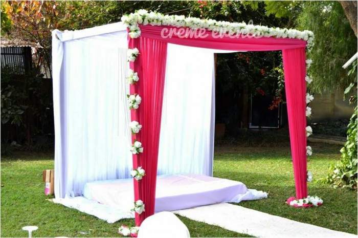 Pink and white theme Decor by Creme Events