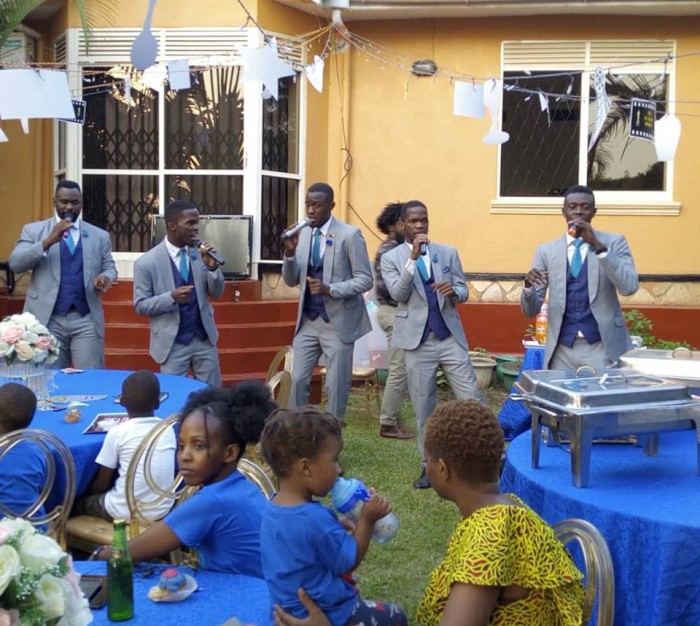 The Canaan Gents team performing at home party