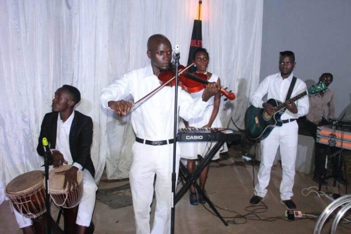 The Tabs Uganda team during a live performance in Kampala