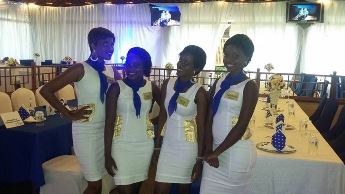 Members of the Usher's Palace team at a wedding in Kampala