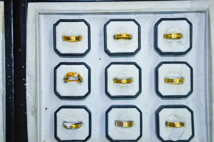 Gold wedding rings at Radha Jewellery Ltd Uganda