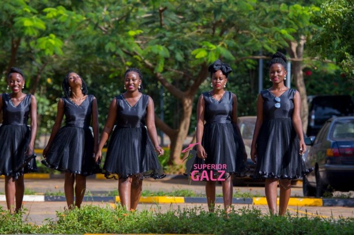Superior Galz Ushers clad in their black outfits