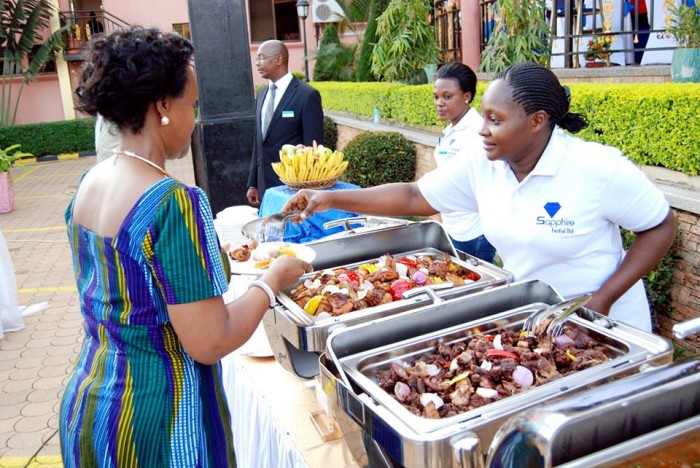 Catering services at Sapphire Hotel Limited