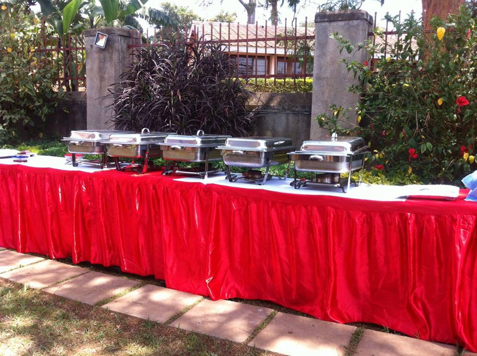 Chafing dishes to keep the food warm Events Catering Limited