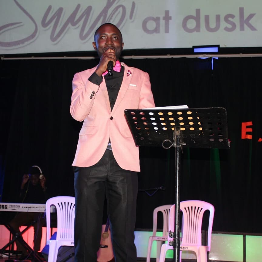 Moses emcee at "Suubi At Dusk", a fundraising dinner