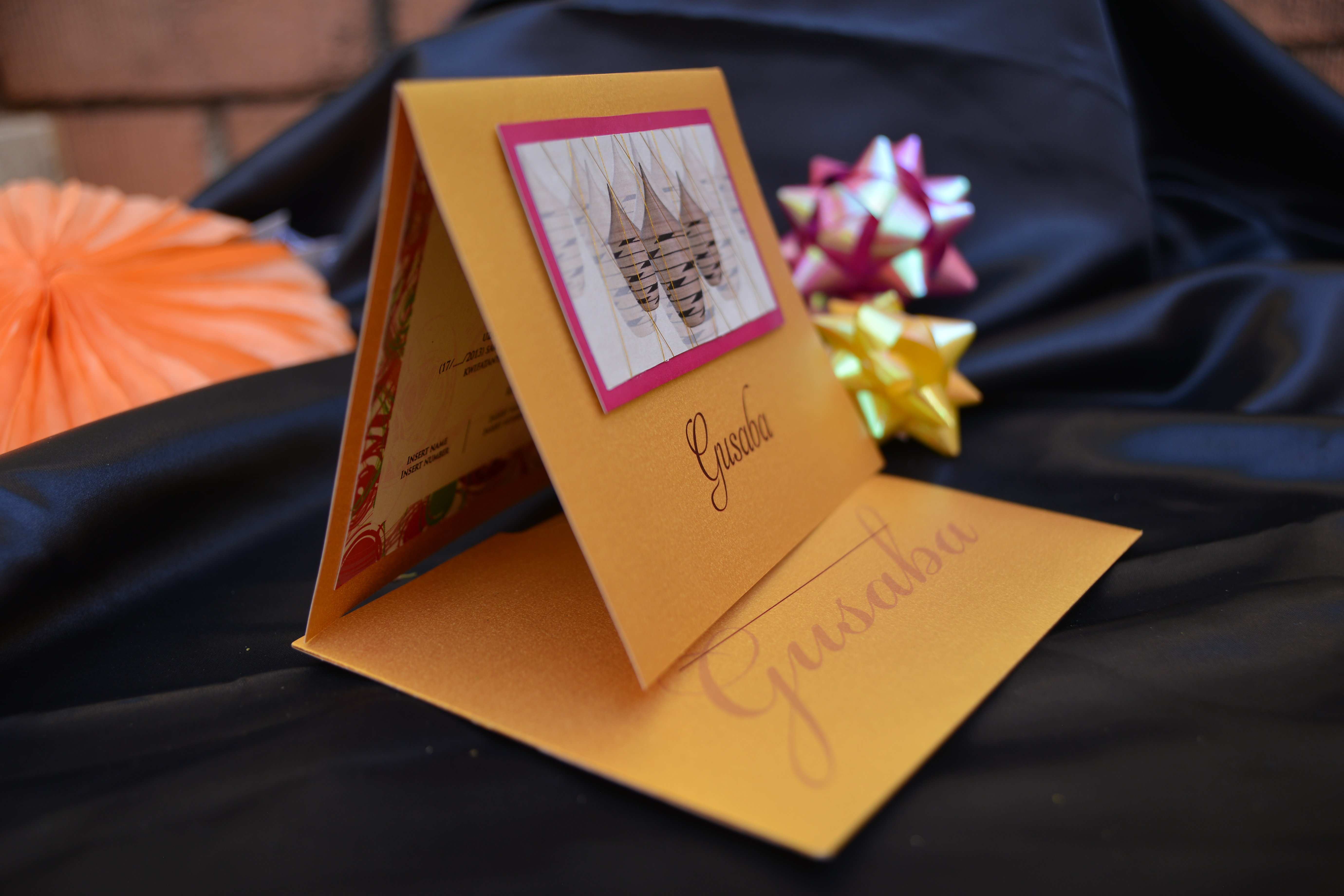 Traditional wedding invitation cards