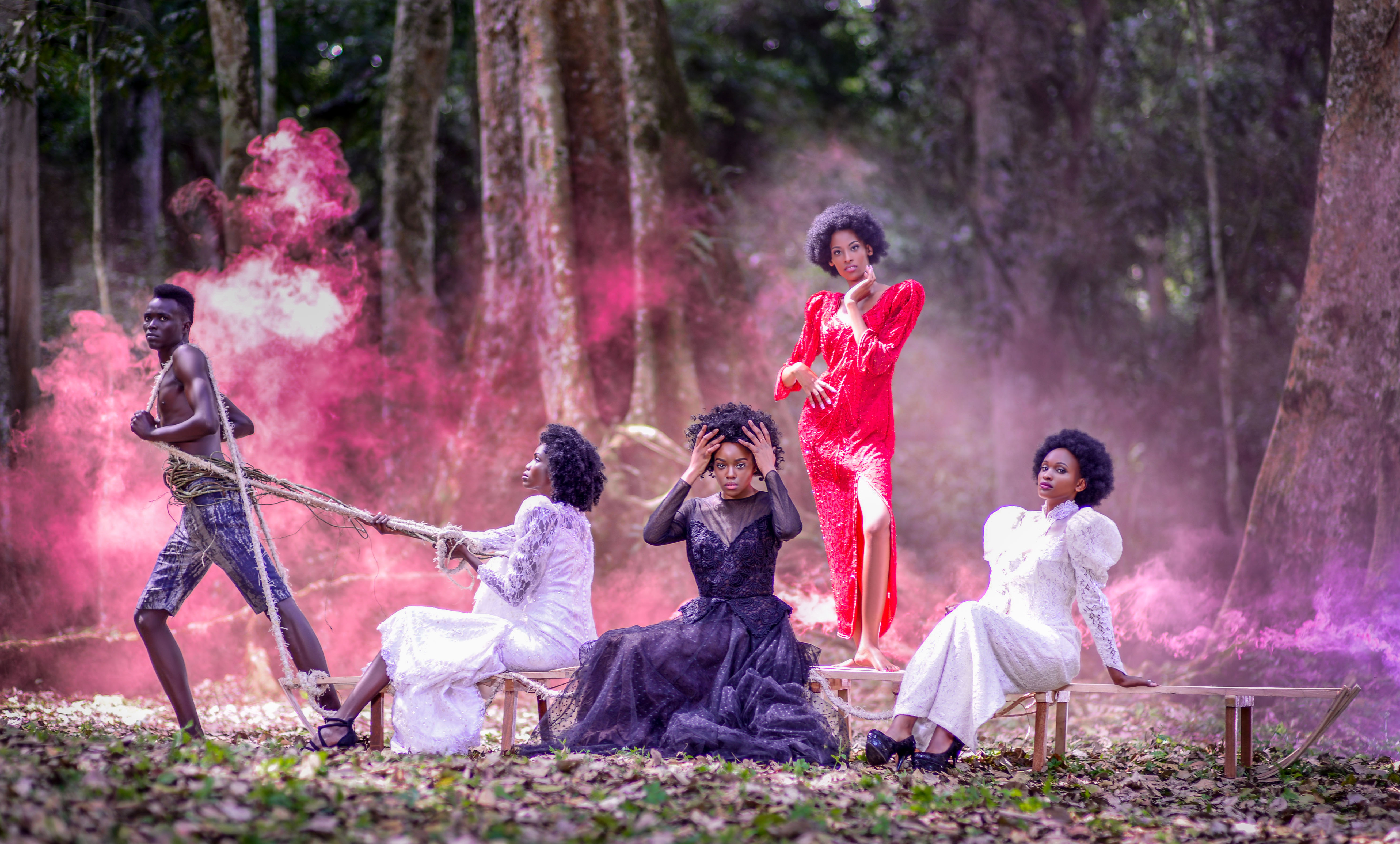 Vintage Fashion Shoot in Mpanga Forest