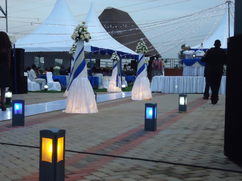 Blue & White  decorations at Mawanda Royal Gardens