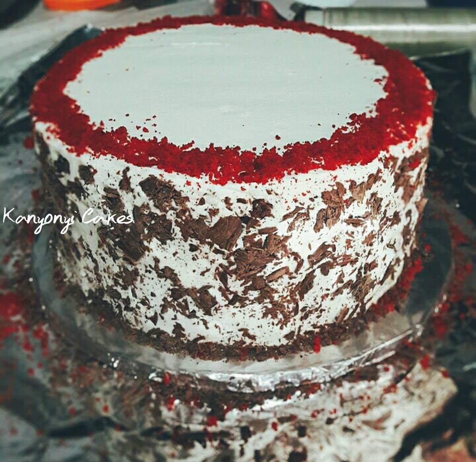 Red velvet and chocolate cake, Kanyonyi Cakes