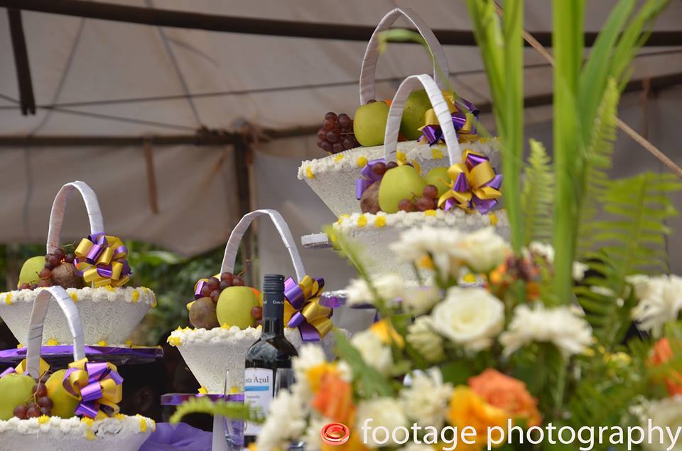 Uniquely designed customary wedding cake from Elieonai Cakes